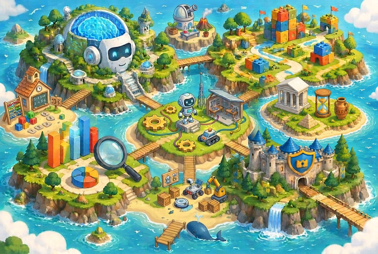 Map of nine tech islands